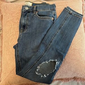 Free People Busted Knee Skinny Jeans